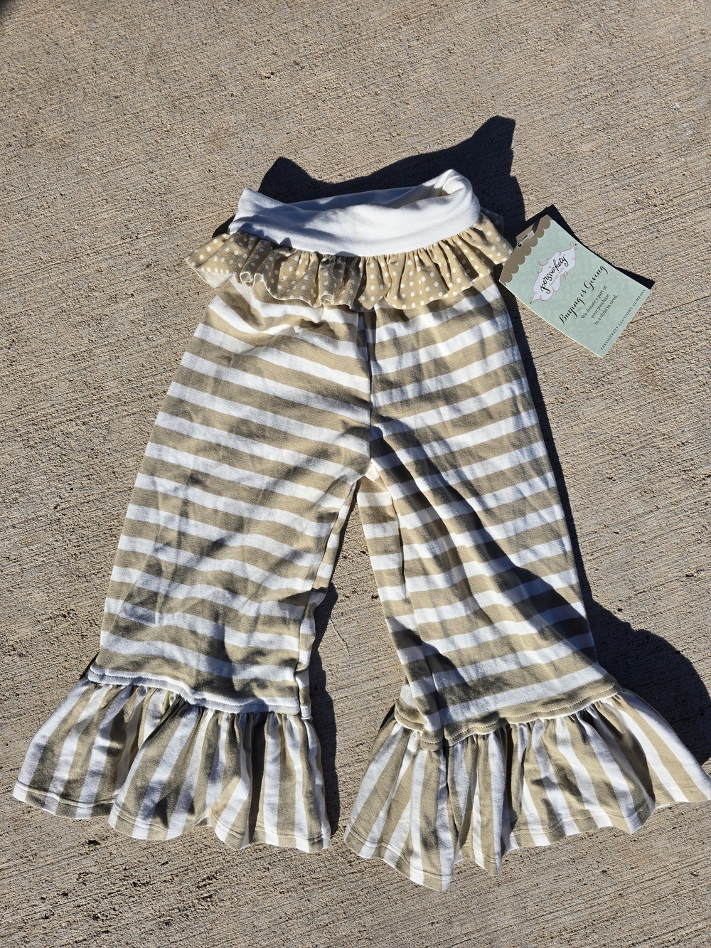 Persnickety Cotton Bell Bottom Pants. Fun. Nwt